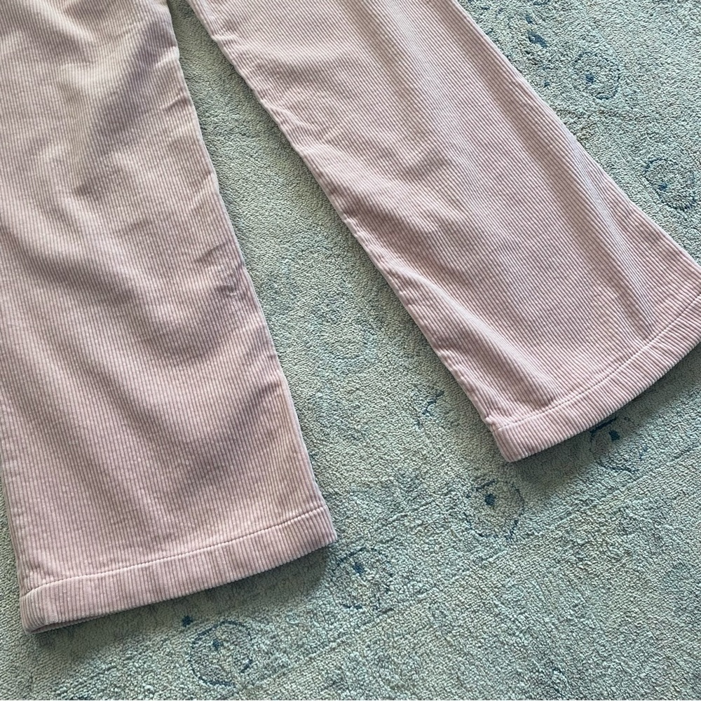 Sezane Corduroy Trouser FR 36 US 4 Light Pink Patch Pockets 100% Cotton Petite - Picture 5 of 13